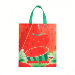 Nueva Promoción: Bolsa de Regalo Gruesa de PP Laminado No Tejido con Diseño de Sandía y Patrón de Letras para Tiendas de Frutas - Product Image 1
