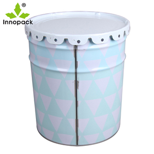 Seau de peinture rond en étain 18L avec couvercle couleur personnalisée Chine fabricants directs - Product Image 3
