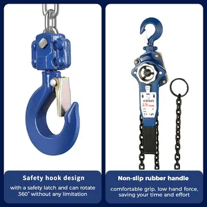 0.75/1TPulling Wrench Hoist Manual Levantamento Chain Hoist Mão Chain Hoist Gancho Portátil Lever Block invertido Chain Hoist Tightener