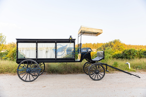 Cercueil funéraire de luxe à prix d'usine, charrette funéraire tirée par des chevaux, chariot de cérémonie funéraire - Product Image 6