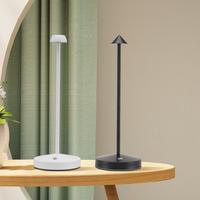 BAHE lampu meja Led tanpa kabel, lampu Nordic DC HFBH 65 kamar tidur dapat diisi ulang logam kecil HFBH Modern