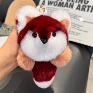 <span class=keywords><strong>Porte</strong></span>-clés en Fourrure de Lapin Rex Mignon Créatif Usine de Renard <span class=keywords><strong>Blanc</strong></span> en Peluche <span class=keywords><strong>Pompon</strong></span> <span class=keywords><strong>Porte</strong></span>-clés Mignon Kawaii Jouet en Peluche Animal Doux - Product Image 3
