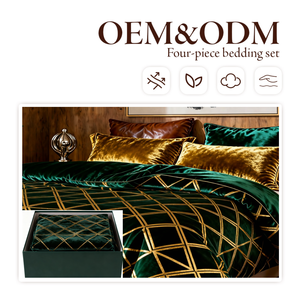 طقم أغطية سرير مطبوع من البوليستر 100٪ بتقنية التسامي، 4 قطع، مقاس كوين وكينج، ملاءة سرير وغطاء لحاف مخصص للمنزل - Product Image 1