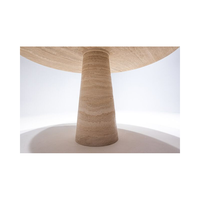 Table à manger design classique Mobilier de salon en pierre Table à manger contemporaine en travertin beige
