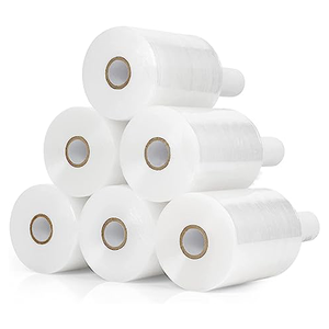 Jumboo Roll Stretch Film Soft Protective Packaging PE POF LLDPE <strong>Plastic</strong> Wrap Roll Custom Logo <strong>Printing</strong> for Pallet Wrapping - Product Image 2