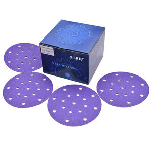 80 حصى 6 بوصة قرص الصنفرة الأرجواني متوسطة الصلابة تلميع الجسم التلقائي OEM تخصيص الصنفرة متعددة الثقوب 80 حصى 6 بوصة - Product Image 5