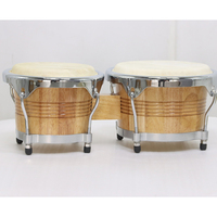 Professional Classic Wood Bongos Percussion Instrument with Ergonomic Design for High Quality Performance