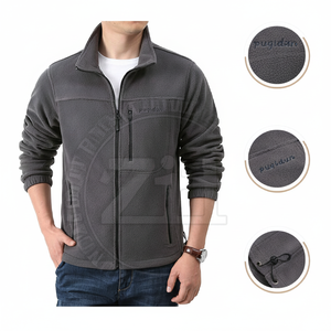 High Quality Men's Winter Polar Fleece Jacket <b>Stand</b> Collar Reversible Design Eco-Friendly Durable Lightweight Breathable - Product Image 1