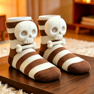 Chaussettes fantaisie à motifs de crânes, squelettes, kilt, anime et dessins animés 3D, vente en gros, pour enfants, adolescents et adultes, cadeau - Product Image 1