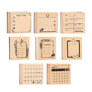 1 sello <span class=keywords><strong>de</strong></span> agenda <span class=keywords><strong>de</strong></span> madera Supercat, calendario mensual, calendario semanal, sellos <span class=keywords><strong>de</strong></span> decoración DIY - Product Image 2