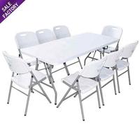Chaise pliante en résine blanche rembourrée pour jardin extérieur en gros pour mariage et fête
