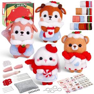 Kit de feutrage à l'aiguille pour débutants, kit pour chien, souvenirs faits à la main pour animaux de compagnie, fournitures de feutrage à l'aiguille, poupée en feutre pour animaux de compagnie, cadeau, kit de bricolage - Product Image 4