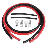 Câble de batterie de voiture pour onduleur solaire 4AWG 6AWG 8AWG, isolé en silicone, basse tension, -40°C à +200°C, borne automobile