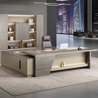 Nuevo Escritorio Ejecutivo Moderno de Lujo, Ergonómico y Duradero, en Forma de L, de Madera, para Oficina en Casa, para Presidente, Gerente, Jefe, CEO