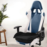 Coussin de siège de chaise de jeu antidérapant ultra doux personnalisable de forme ovale en mousse à mémoire de forme lavable pour le coccyx et le dos
