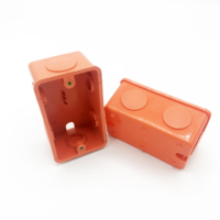Boîte de jonction orange IP20 pour jonction 2x4, boîte de protection de câbles, abs pp, pc, prix d'usine, pièces
