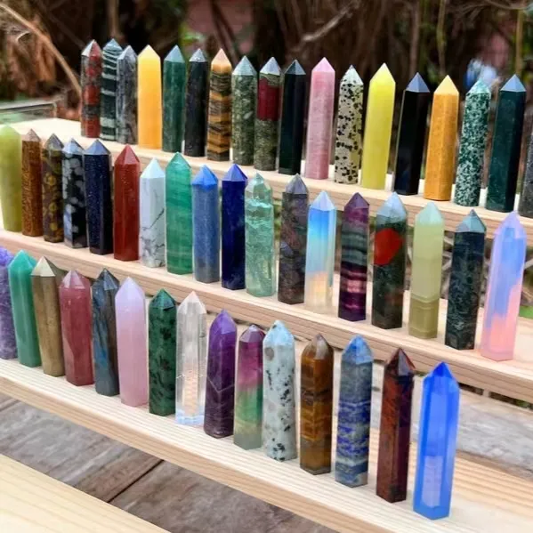 30 Soorten Mystery Chakra Kristal Toren Edelsteen Healing Natuursteen Kristal Obelisk Toren Crystal Wand Punt