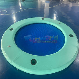 Isla flotante inflable gigante comercial, hamaca acuática redonda para piscina, océano, lago o río. - Product Image 4