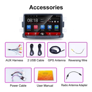 Autoradio Android 8 Pollici 2 Din con Schermo Touch HD, Lettore Multimediale, Stereo Auto con GPS per Renault <span class=keywords><strong>Dacia</strong></span> - Product Image 6