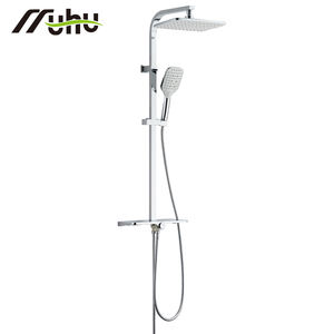 Ensemble <span class=keywords><strong>de</strong></span> <span class=keywords><strong>douche</strong></span> chromé en gros, moderne, mural, barre <span class=keywords><strong>de</strong></span> <span class=keywords><strong>douche</strong></span> réglable avec pomme <span class=keywords><strong>de</strong></span> <span class=keywords><strong>douche</strong></span> pluie <span class=keywords><strong>et</strong></span> pomme <span class=keywords><strong>de</strong></span> <span class=keywords><strong>douche</strong></span> à main - Product Image 2