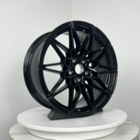 Haute charge coulée roue-jantes 18 19 pouces 5x112-120 ET25-40 brillant noir roues de voiture de passagers multi-parlant