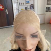 Pelucas Balayage Rubio Ceniza de Cabello Humano, Pelucas Frontales de Encaje HD Sin Pegamento, Cabello Virgen Europeo Natural, Pelucas Médicas de Encaje Completo, Listas para Enviar