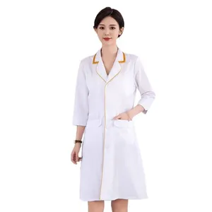Uniforme de Trabajo para Esteticista, Salón de Belleza, Estilo Coreano, Bata Blanca de Manga Corta para Profesionales de la Salud - Product Image 2