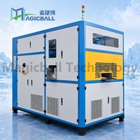 Machine industrielle de fabrication de pastilles de glace sèche Magicball avec moteur, production de qualité alimentaire pour le refroidissement des aliments