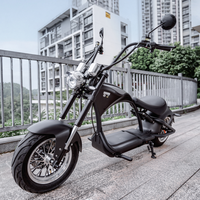 M1P Entrepôt UE 2000W 30AH Batterie EEC COC 65km/h E Chopper Scooter électrique Citycoco pour adultes