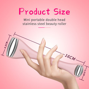 <span class=keywords><strong>Rouleau</strong></span> de <span class=keywords><strong>visage</strong></span> de massage de peau en métal <span class=keywords><strong>froid</strong></span> à Double tête breveté en usine pour le <span class=keywords><strong>rouleau</strong></span> de soulagement de cercle foncé anti-poches - Product Image 5