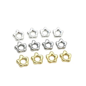 Star Shape Metal <b>Beads</b> Gold <b>Silver</b> For DIY Jewelry Accessories TA06 - Product Image 5