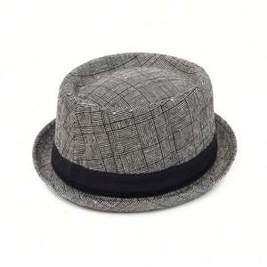 Sombrero Fedora de Algodón Estilo Caballero con Rayas, Estilo Retro Británico de Jazz para Hombre y Mujer, Invierno - Product Image 4
