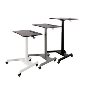 Q2, blanco, ergonómico, altura ajustable, neumático, elevador rodante, podio móvil para el hogar, oficina, portátil inteligente, carrito de escritorio, escritorio de pie - Product Image 6