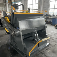 Machine manuelle de découpe et de pliage à plat pour la fabrication de boîtes d'emballage en carton épais, alimentation manuelle