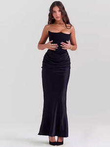<span class=keywords><strong>Vestiti</strong></span> su misura all'ingrosso nuovo elegante alla moda impero nero sirena Maxi abito lungo senza maniche spalle Sexy abito <span class=keywords><strong>da</strong></span> <span class=keywords><strong>sera</strong></span> <span class=keywords><strong>da</strong></span> ballo - Product Image 3