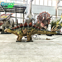 Système sonore réaliste pour parc d'attractions, dinosaure mécanique électrique, dinosaure animatronique grandeur nature, simulation réaliste de Stégosaure