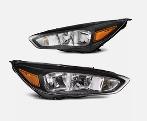 KOAUTO luci impermeabili faro giorno testa lampioni anteriori faro per <span class=keywords><strong>ford</strong></span> <span class=keywords><strong>focus</strong></span> 2015 2016 2018 2017 <span class=keywords><strong>2019</strong></span> 2020 nero - Product Image 1