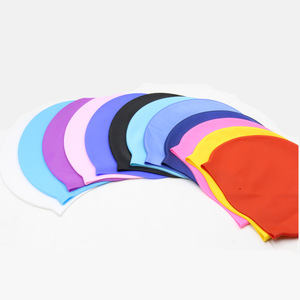 Gorro de natación de silicona de color sólido, unisex, con protección para los oídos, gorro de natación para adultos - Product Image 3