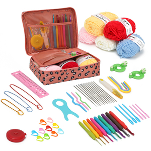 JP Portable Crochet <b>Knitting</b> Set Plastic Yarn Handmade Sewing Tools DIY Needlework <b>Kit</b> with Storage Bag - Product Image 4