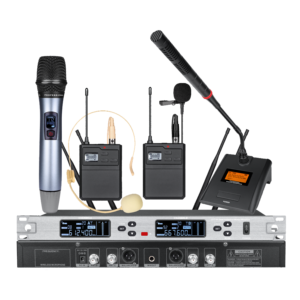 Système de microphone sans fil OEM EIF MY-3500 UHF à condensateur/dynamique avec connecteur XLR métallique pour karaoké, scène, performance, église - Product Image 1