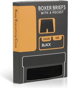CELINNE Breathable Soild Plus Size Mans <b>Boxer</b> Briefs Mid-Rise Breathable Antibacterial Men <b>Boxer</b> Underwear With Pocket - Product Image 5