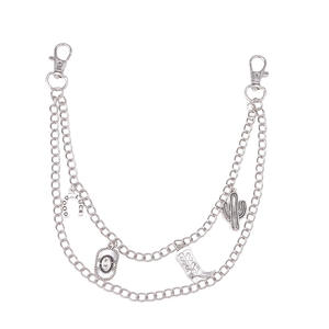 Western Cowboy Metal <b>Bag</b> Chain With Horseshoe Cactus <b>Charm</b> For Women <b>Bag</b> Accessories Fashionable Alloy Plated Decorative Strap - Product Image 5