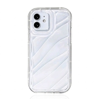 Étui en gel de silicone gravé au laser à motif ondulé pour 14 Pro Max/15/16/17 17promax, coque de téléphone portable antichoc style Ins
