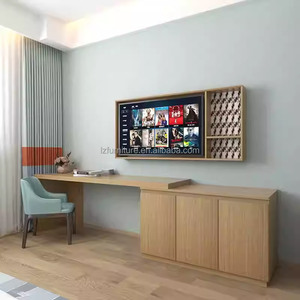 Ensembles de meubles pour hôtels et appartements commerciaux à prix abordable : lits doubles en bois durables avec tables de chevet, têtes de lit, bureaux et meubles TV - Product Image 2