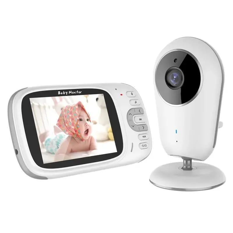 Vendita calda schermo LCD a colori da 3.2 pollici Baby Monitor VB609 lunga durata della batteria allarme temperatura Audio a 2 vie ninna nanna visione notturna