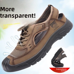 Scarpe da guida Casual da <span class=keywords><strong>uomo</strong></span> alla moda estive da esterno comode sandali con lacci cavi traspiranti con punta chiusa - Product Image 1