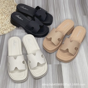 Classic Women's Thick Bottom Indoor Casual Sandals New Style All-match <strong>Platform</strong> <strong>Wedges</strong> <strong>with</strong> Non-Slip Home Outer Wear - Product Image 2
