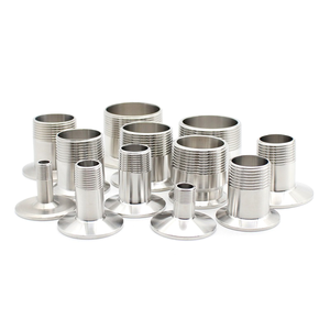 Raccordo Sanitario Zorro/Sellena <span class=keywords><strong>SS</strong></span> 304 con Testa Esagonale Filettata Maschio, Adattatore Tri-Clamp DN15-50 da 1/4" a 2" - Product Image 1