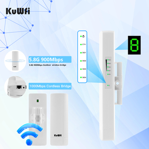 Kuwfi Gigabit WAN 900Mbps ngoài trời CPE Bảng điều chỉnh Antenna 5km ngoài trời <span class=keywords><strong>Wifi</strong></span> cầu 5.8G không dây CPE cầu không dây cho CCTV Camera - Product Image 4