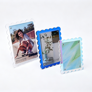 Custom Magnetic Acrylic <strong>Photo</strong> <strong>Frame</strong> with Hidden Stand 3.5x5 4x6 5x7 Custom Colors for Desktop Display OEM - Product Image 2